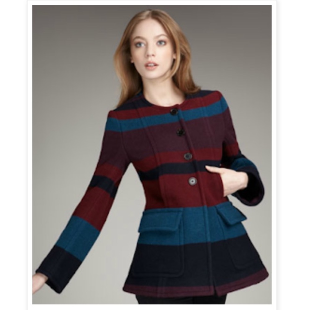 Marc by Marc Jacobs Babylon Fit & Flare Wool Coat